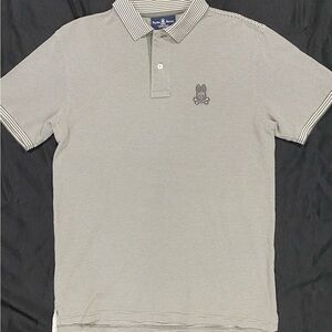 Psycho Bunny Gray Polo Shirt Classic Design